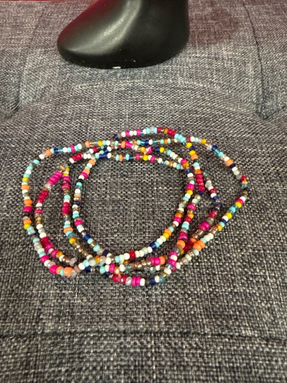 Multicolor Beaded Necklace — Colorful Seed Bead Strand